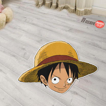 Monkey D. Luffy Shaped Rugs Custom One Piece For Room Decor Mat Quality Carpet-Animerugs