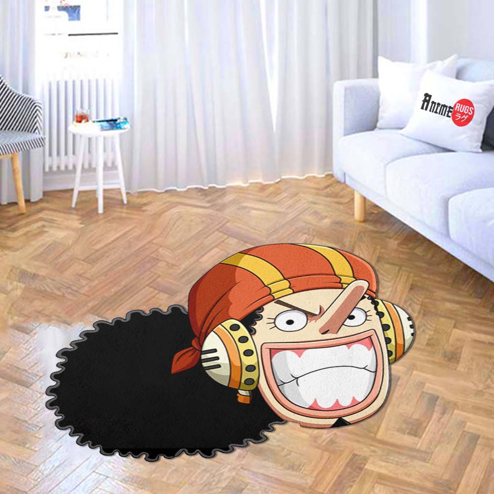 Usopp Shaped Rugs Custom One Piece For Room Decor Mat Quality Carpet-Animerugs