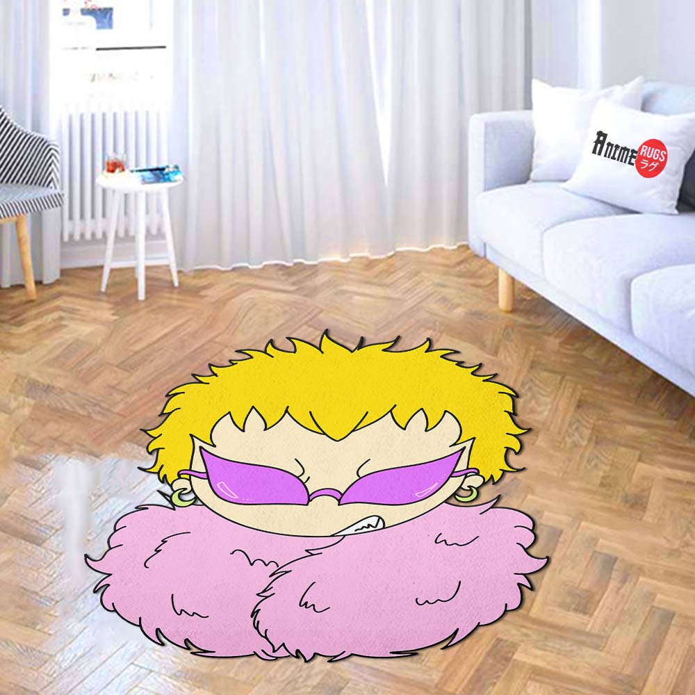 Donquixote Doflamingo Shaped Rugs Custom One Piece For Room Decor Mat Quality Carpet-Animerugs