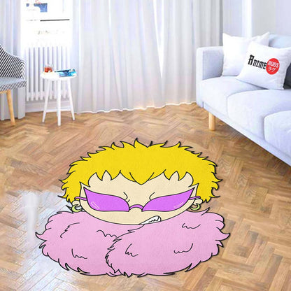 Donquixote Doflamingo Shaped Rugs Custom One Piece For Room Decor Mat Quality Carpet-Animerugs