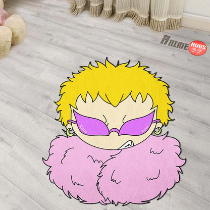 Donquixote Doflamingo Shaped Rugs Custom One Piece For Room Decor Mat Quality Carpet-Animerugs