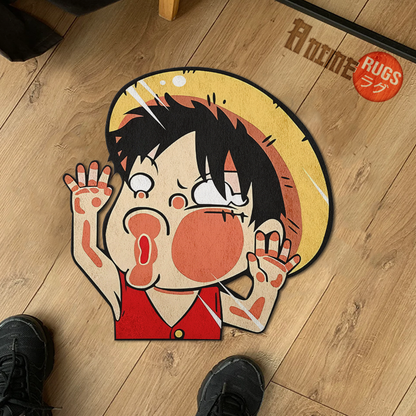Monkey D. Luffy Shaped Rug Custom One Piece For Room Decor Quality Mats-Animerugs