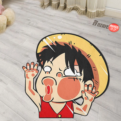Monkey D. Luffy Shaped Rug Custom One Piece For Room Decor Quality Mats-Animerugs