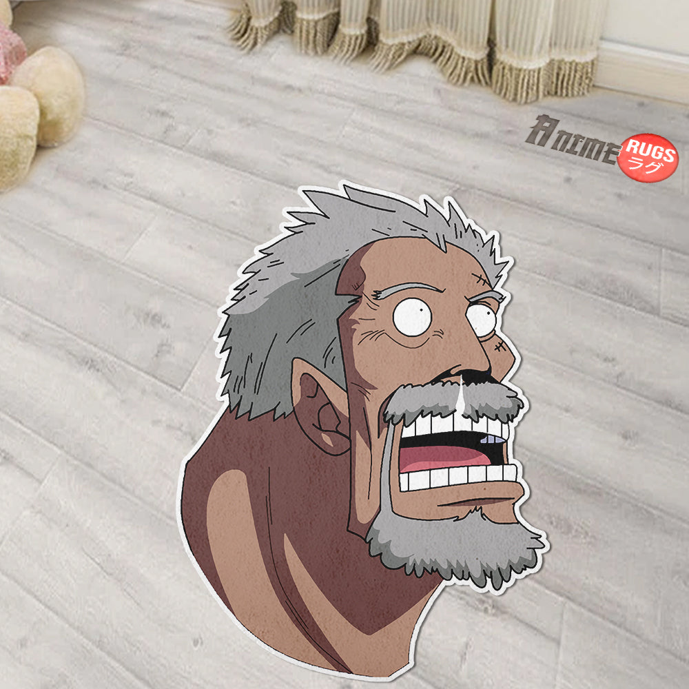 Monkey D. Garp Shaped Rug Custom One Piece Decor For Room Mat Quality Carpet-Animerugs