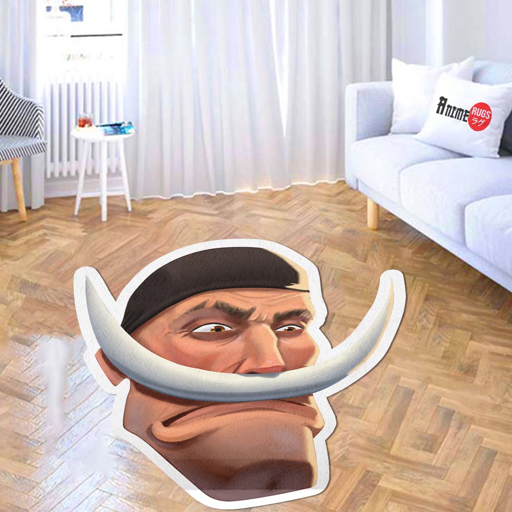 Edward Newgate Shaped Rug Custom Anime One Piece Room Decor Mat Quality Carpet-Animerugs