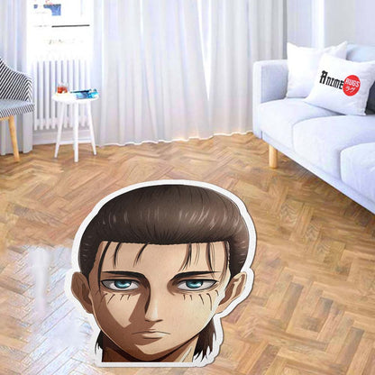 Eren Yeager Shaped Rug Custom Attack On Titan Anime Room Decor Mat Quality Carpet-Animerugs