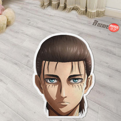 Eren Yeager Shaped Rug Custom Attack On Titan Anime Room Decor Mat Quality Carpet-Animerugs