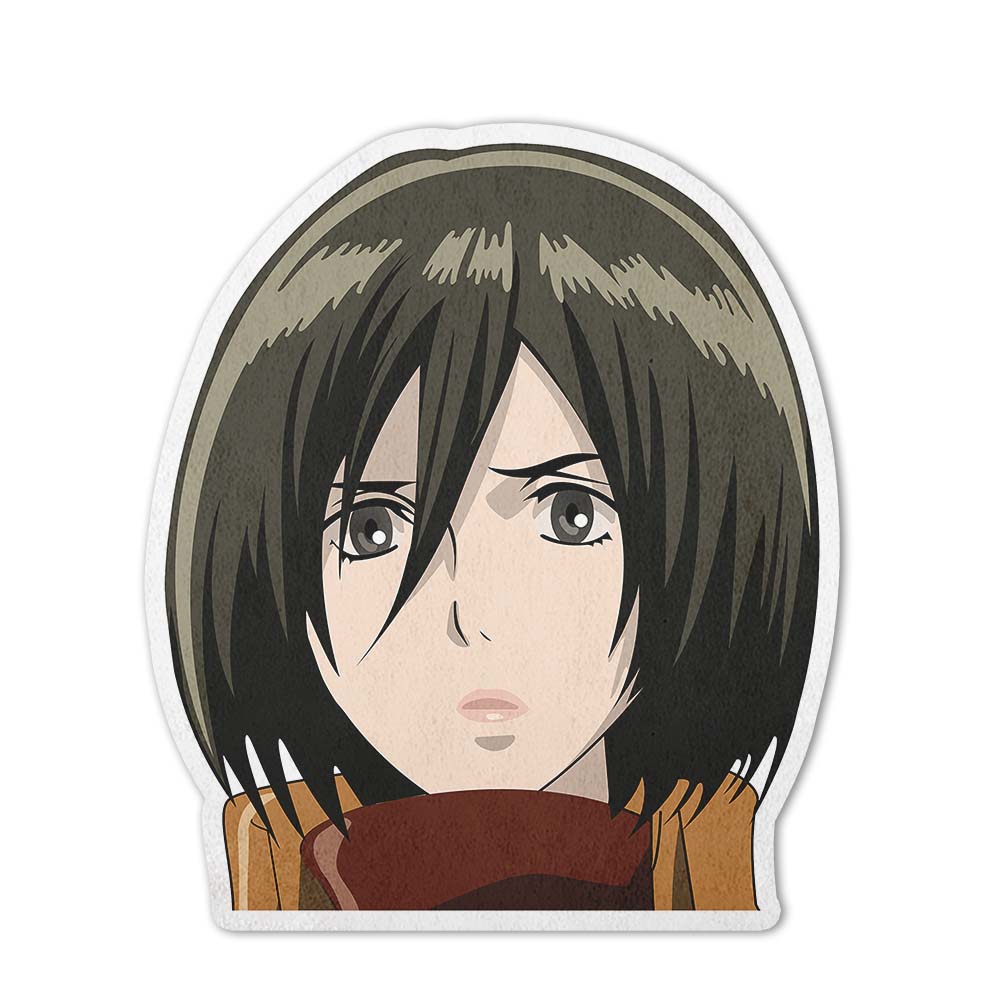 Mikasa Ackerman Shaped Rug Custom Attack On Titan Anime Room Decor Mat Quality Carpet-Animerugs
