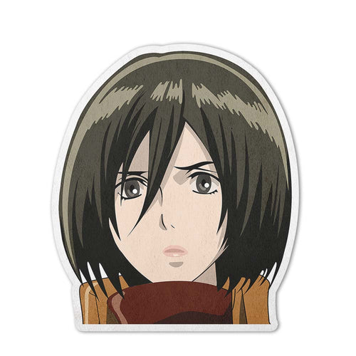 Mikasa Ackerman Shaped Rug Custom Attack On Titan Anime Room Decor Mat Quality Carpet-Animerugs