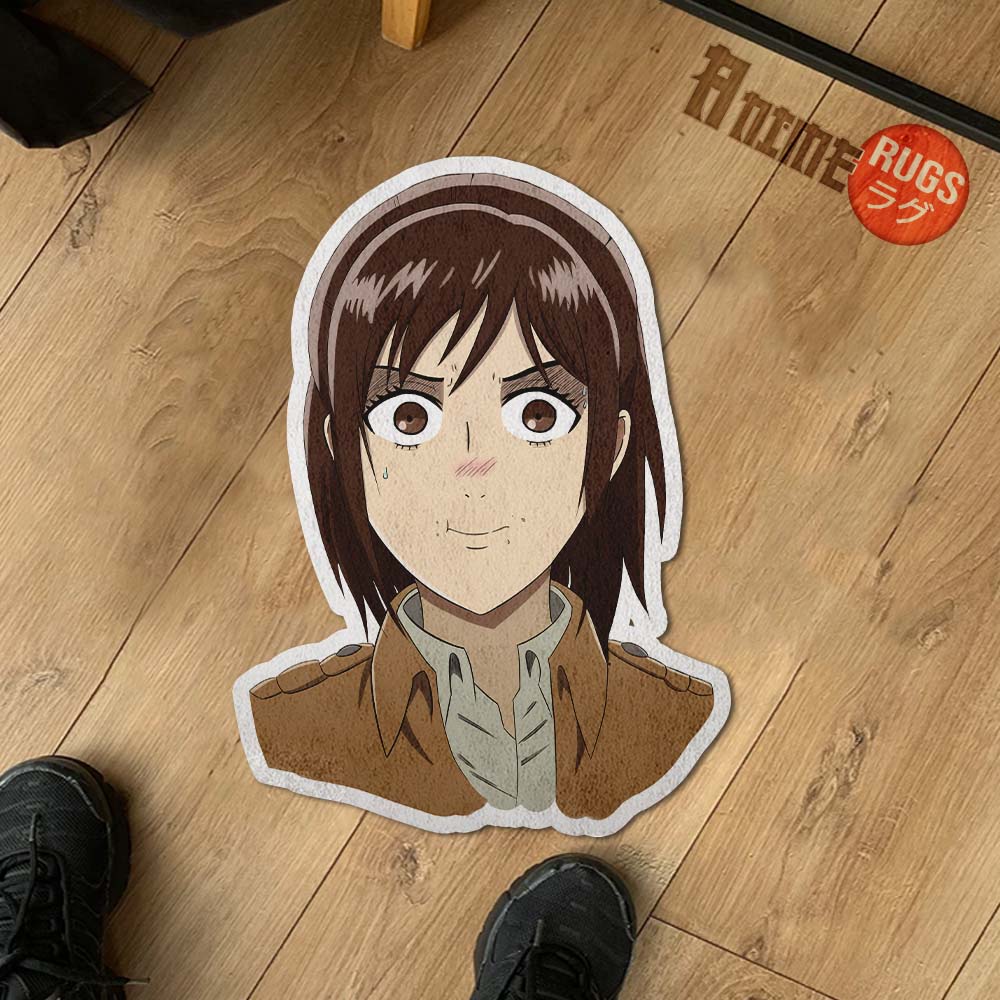 Sasha Blouse Shaped Rug Custom Attack On Titan Anime Room Decor Mat Quality Carpet-Animerugs