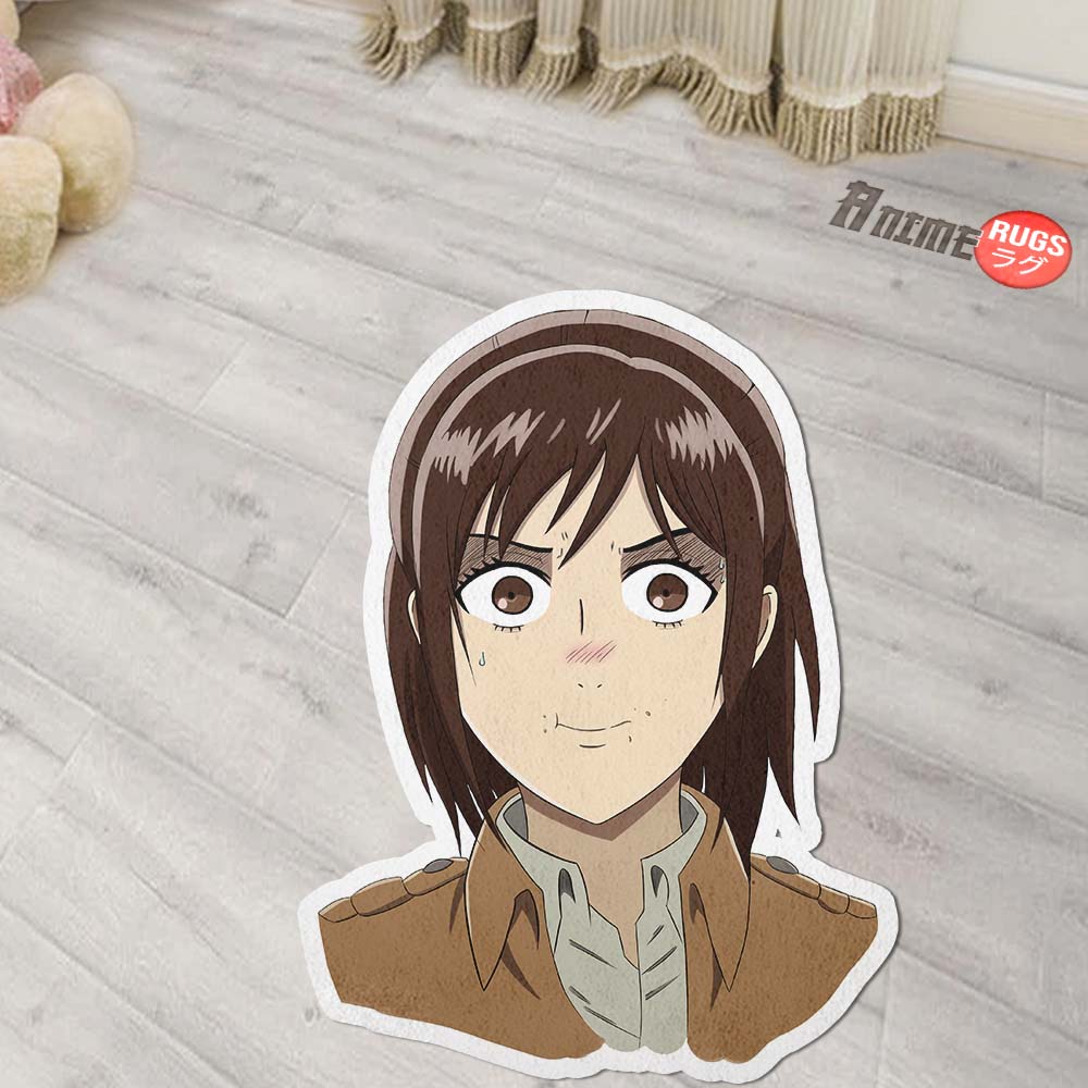 Sasha Blouse Shaped Rug Custom Attack On Titan Anime Room Decor Mat Quality Carpet-Animerugs