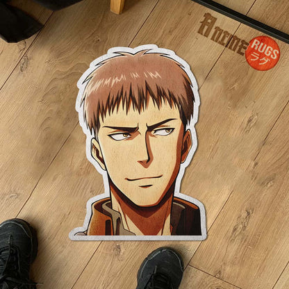 Jean Kirstein Shaped Rug Custom Attack On Titan Anime Room Decor Mat Quality Carpet-Animerugs