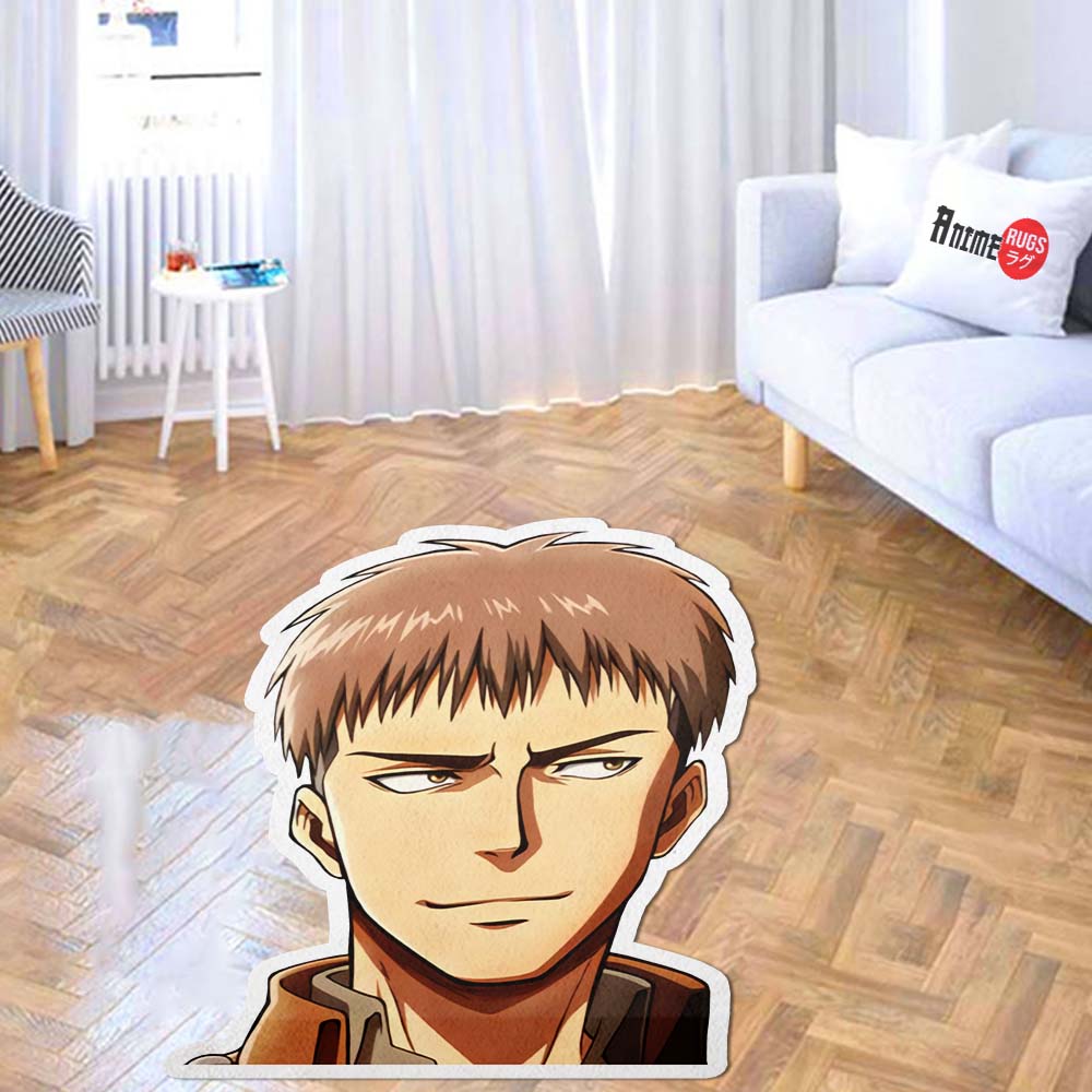 Jean Kirstein Shaped Rug Custom Attack On Titan Anime Room Decor Mat Quality Carpet-Animerugs