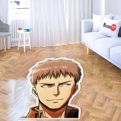 Jean Kirstein Shaped Rug Custom Attack On Titan Anime Room Decor Mat Quality Carpet-Animerugs
