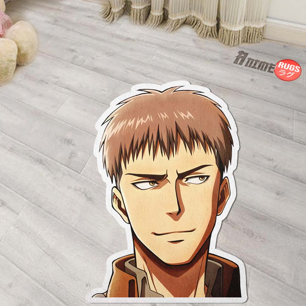 Jean Kirstein Shaped Rug Custom Attack On Titan Anime Room Decor Mat Quality Carpet-Animerugs
