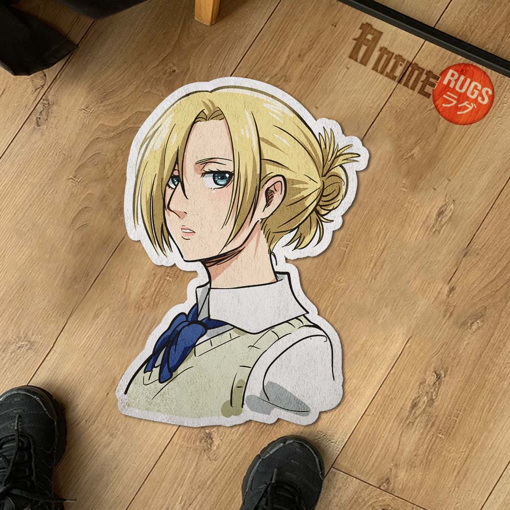 Annie Leonhart Shaped Rug Custom Attack On Titan Anime Room Decor Mat Quality Carpet-Animerugs