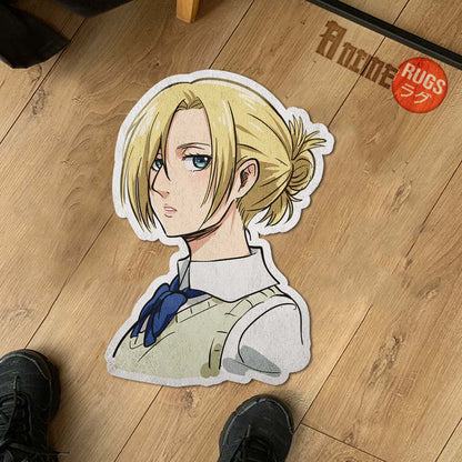 Annie Leonhart Shaped Rug Custom Attack On Titan Anime Room Decor Mat Quality Carpet-Animerugs
