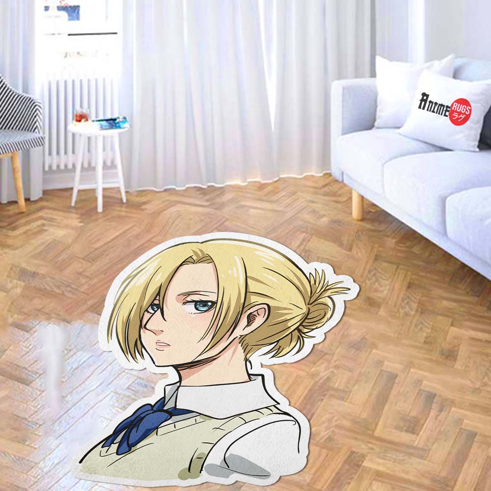 Annie Leonhart Shaped Rug Custom Attack On Titan Anime Room Decor Mat Quality Carpet-Animerugs