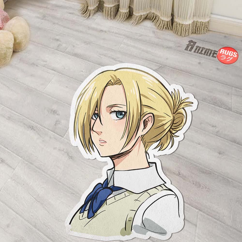 Annie Leonhart Shaped Rug Custom Attack On Titan Anime Room Decor Mat Quality Carpet-Animerugs