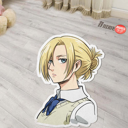 Annie Leonhart Shaped Rug Custom Attack On Titan Anime Room Decor Mat Quality Carpet-Animerugs