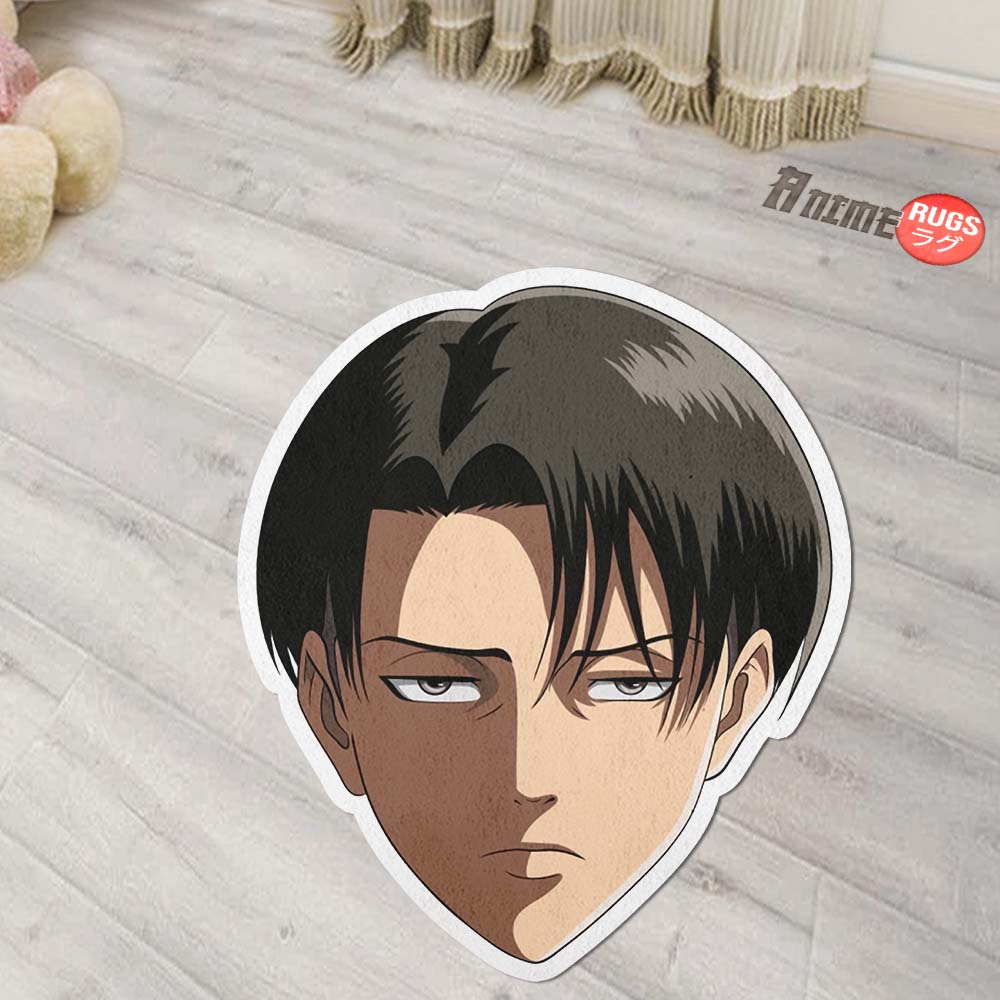 Levi Ackerman Shaped Rug Custom Attack On Titan Anime Room Decor Mat Quality Carpet-Animerugs
