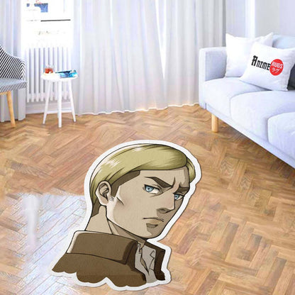 Erwin Smith Shaped Rug Custom Attack On Titan Anime Room Decor Mat Quality Carpet-Animerugs