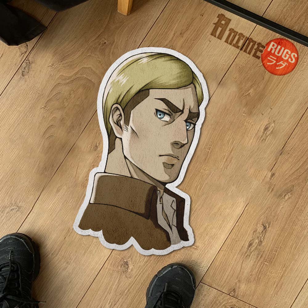 Erwin Smith Shaped Rug Custom Attack On Titan Anime Room Decor Mat Quality Carpet-Animerugs