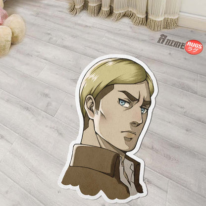 Erwin Smith Shaped Rug Custom Attack On Titan Anime Room Decor Mat Quality Carpet-Animerugs