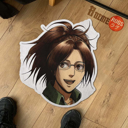 Hange Zoe Shaped Rug Custom Attack On Titan Anime Room Decor Mat Quality Carpet-Animerugs
