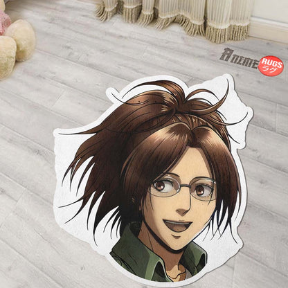 Hange Zoe Shaped Rug Custom Attack On Titan Anime Room Decor Mat Quality Carpet-Animerugs