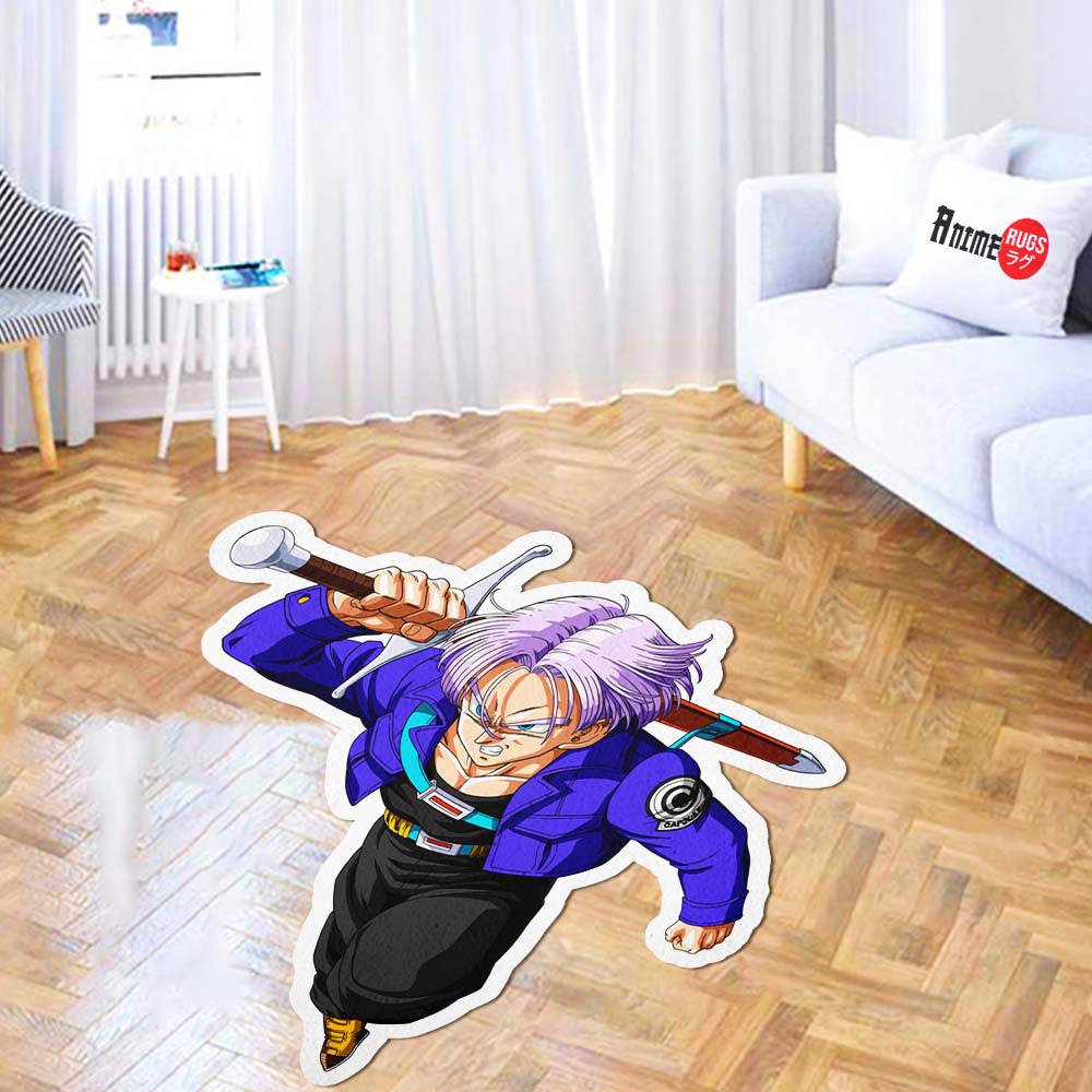 Trunks Shaped Rug Custom Anime Dragon Ball Mats Room Decor Quality Carpets-Animerugs