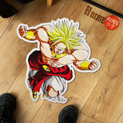 Broly Shaped Rug Custom Anime Dragon Ball Mats Room Decor Quality Carpets-Animerugs