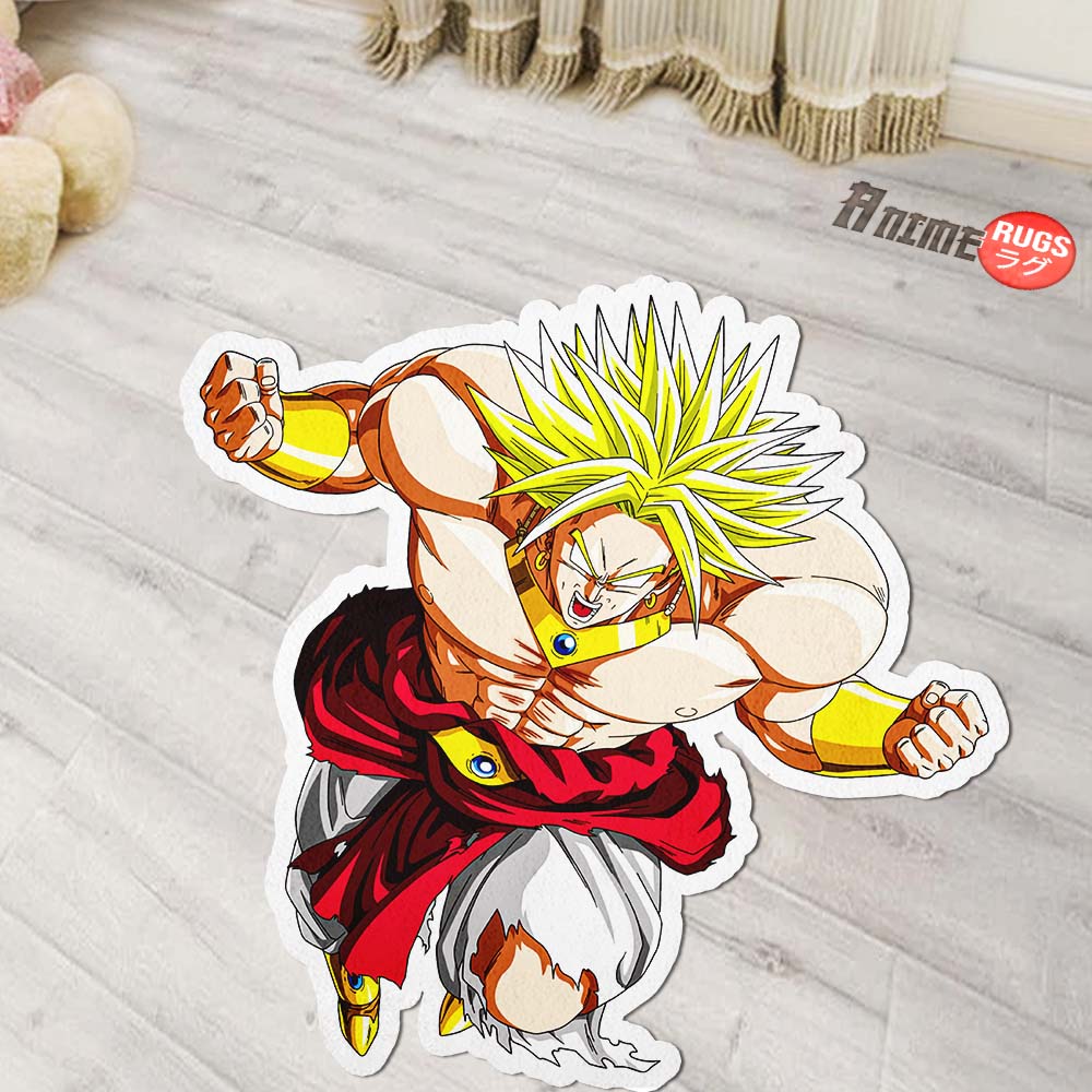 Broly Shaped Rug Custom Anime Dragon Ball Mats Room Decor Quality Carpets-Animerugs