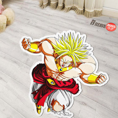 Broly Shaped Rug Custom Anime Dragon Ball Mats Room Decor Quality Carpets-Animerugs