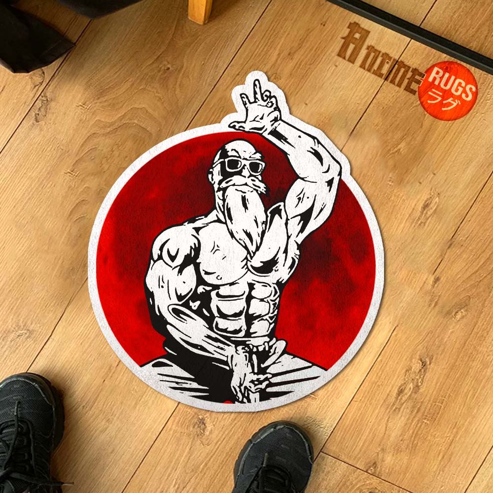 Master Roshi Shaped Rug Custom Anime Dragon Ball Mats Room Decor Quality Carpets-Animerugs