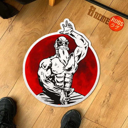 Master Roshi Shaped Rug Custom Anime Dragon Ball Mats Room Decor Quality Carpets-Animerugs