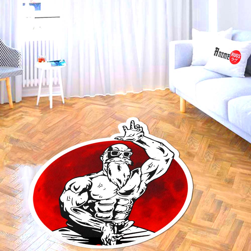 Master Roshi Shaped Rug Custom Anime Dragon Ball Mats Room Decor Quality Carpets-Animerugs