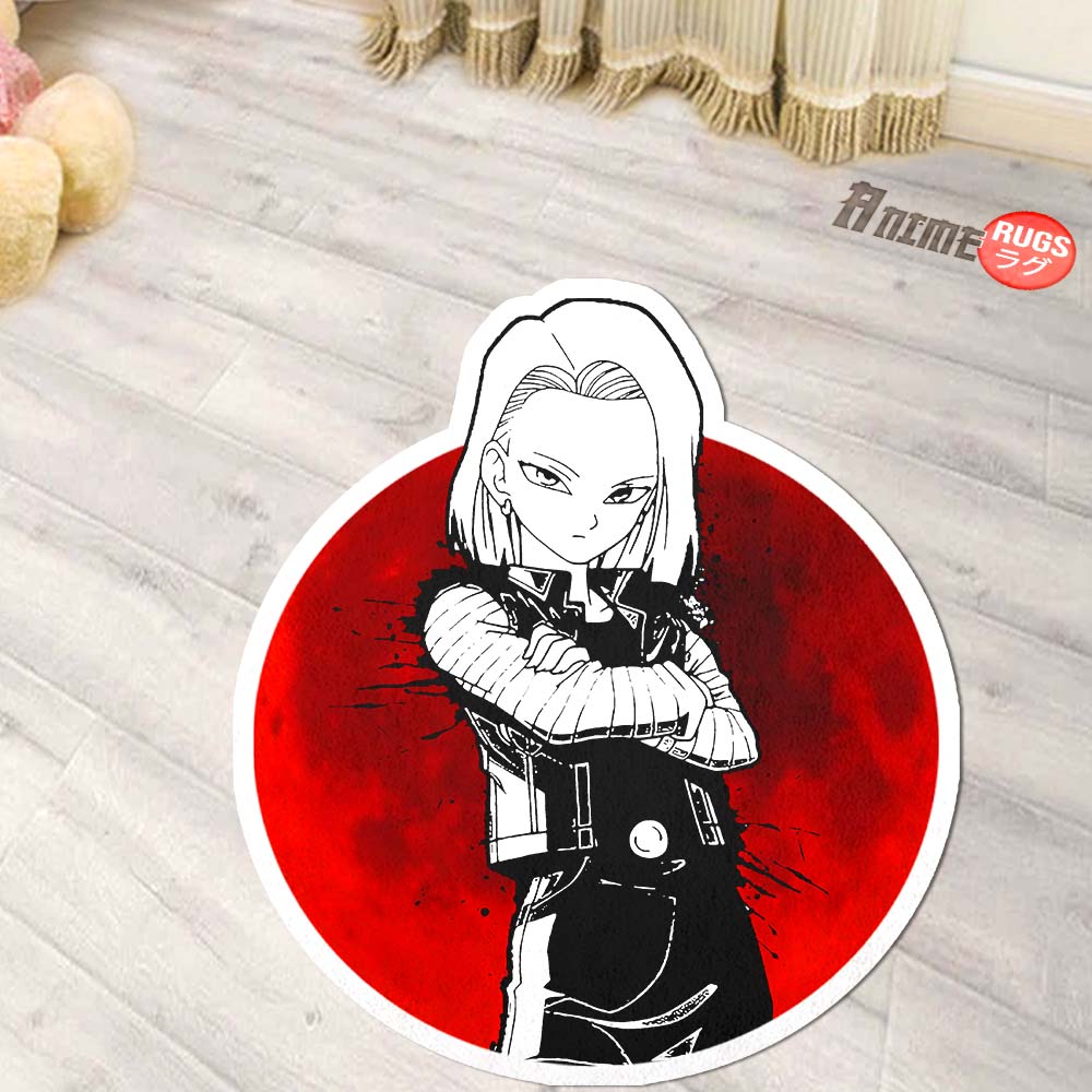 Android 18 Shaped Rug Custom Anime Dragon Ball Mats Room Decor Quality Carpets-Animerugs