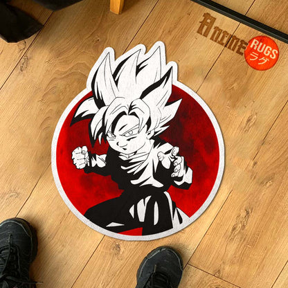 Goten Shaped Rug Custom Anime Dragon Ball Mats Room Decor Quality Carpets-Animerugs