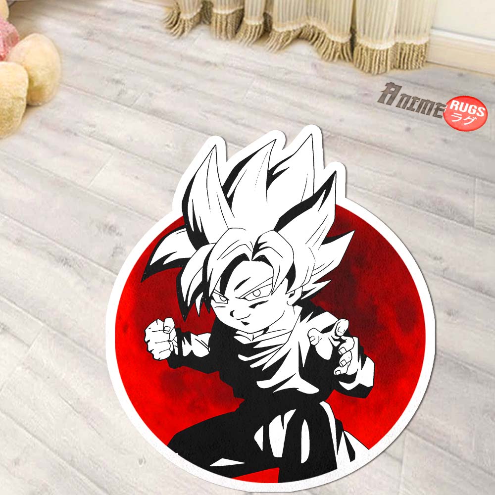 Goten Shaped Rug Custom Anime Dragon Ball Mats Room Decor Quality Carpets-Animerugs