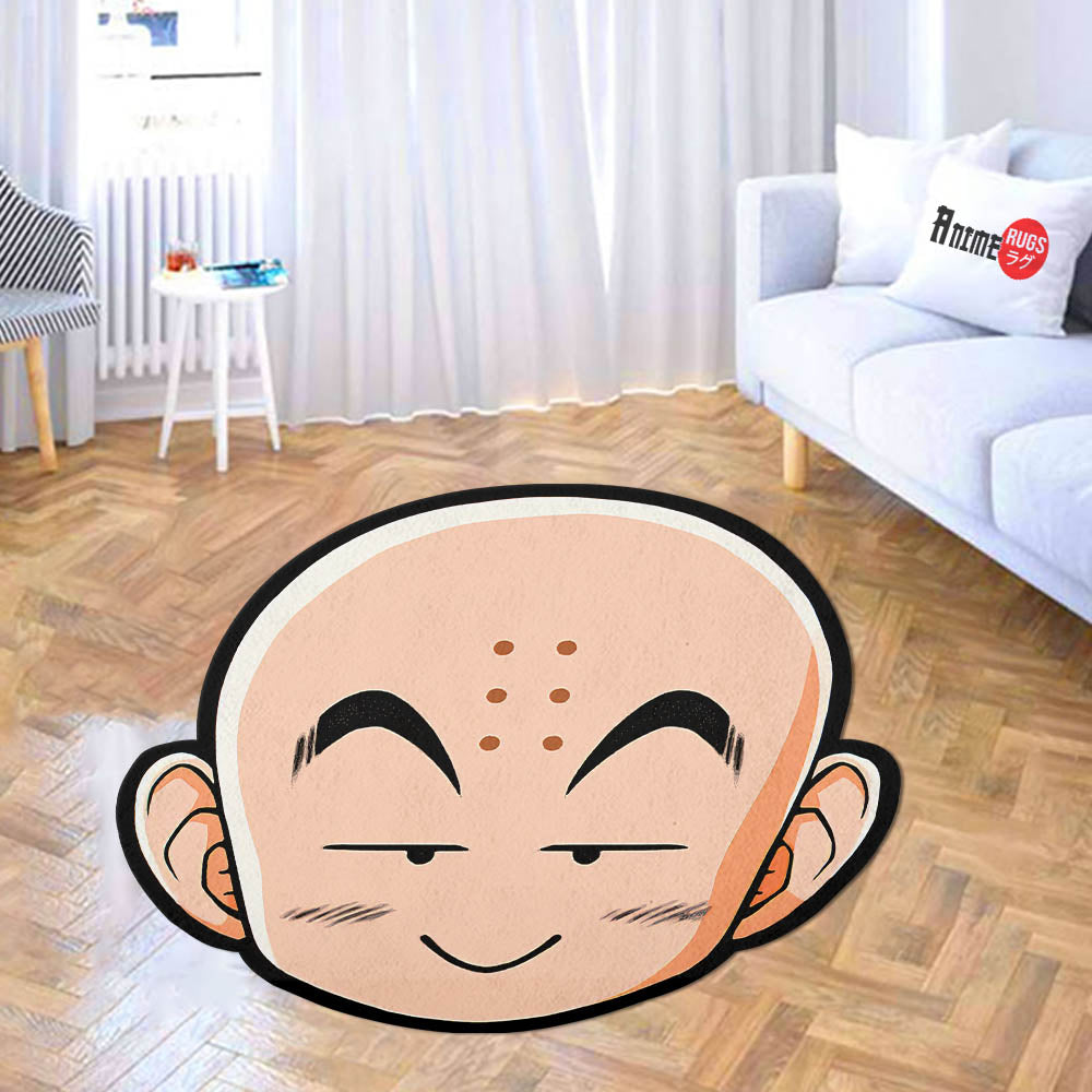 Krillin Shaped Rugs Custom Anime Dragon Ball Carpets Room Decor Mats-Animerugs