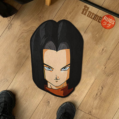Android 17 Shaped Rugs Custom Anime Dragon Ball Carpets Room Decor Mats-Animerugs