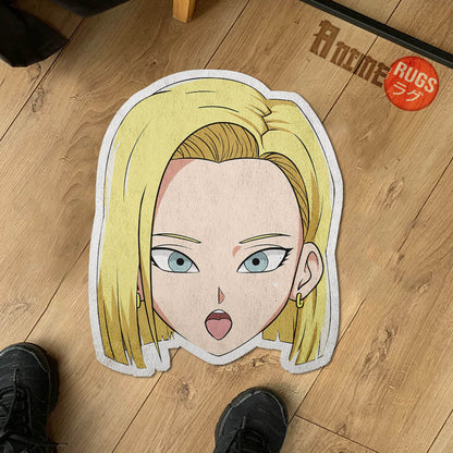 Android 18 Shaped Rugs Custom Anime Dragon Ball Carpets Room Decor Mats-Animerugs