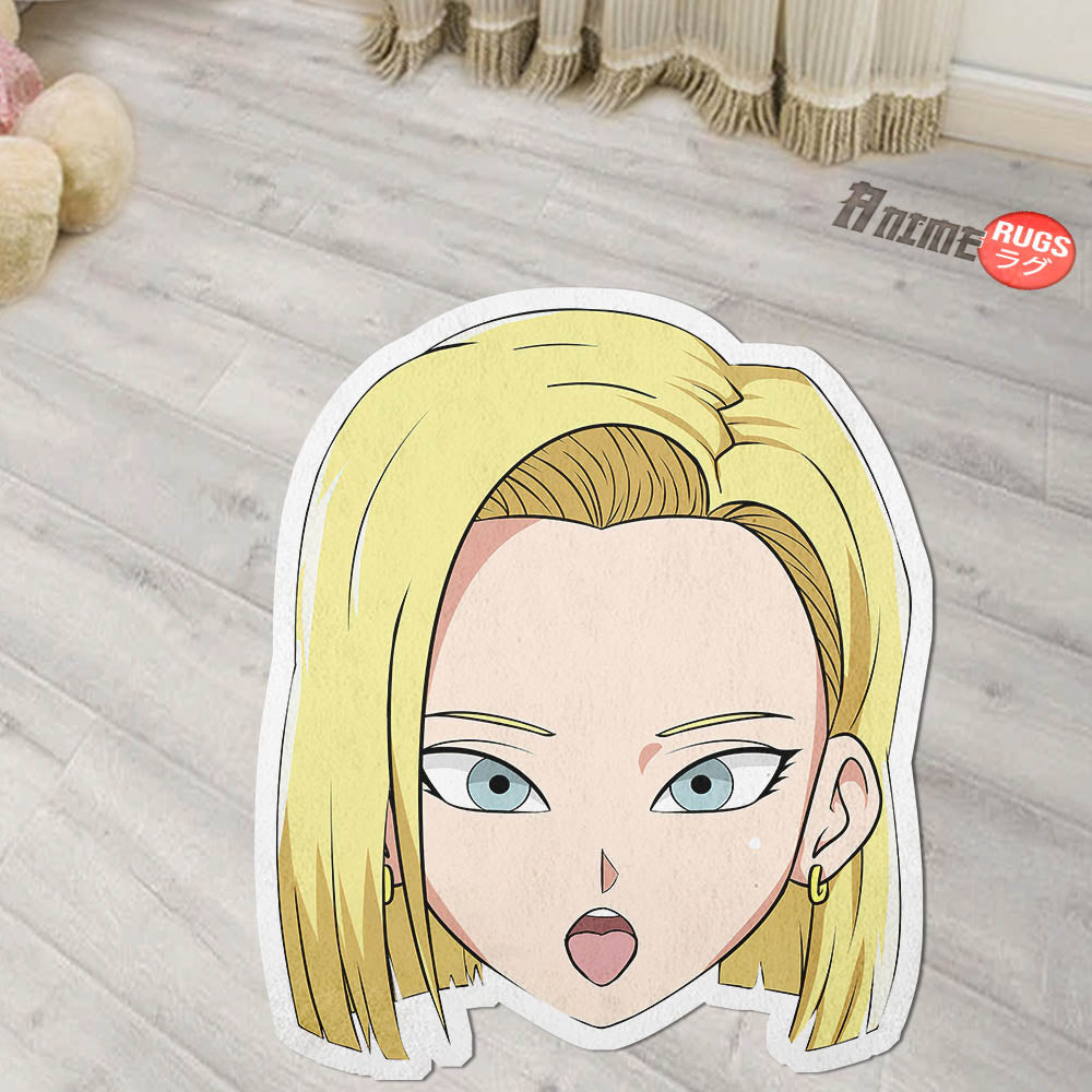Android 18 Shaped Rugs Custom Anime Dragon Ball Carpets Room Decor Mats-Animerugs