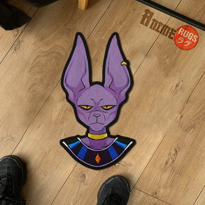 Beerus Shaped Rugs Custom Anime Dragon Ball Carpets Room Decor Mats-Animerugs