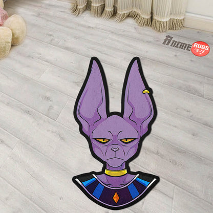 Beerus Shaped Rugs Custom Anime Dragon Ball Carpets Room Decor Mats-Animerugs