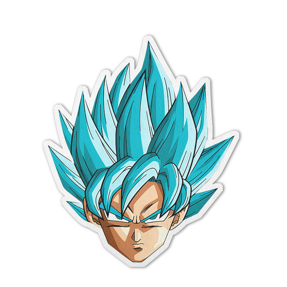 Goku Blue Shaped Rugs Custom Anime Dragon Ball Carpets Room Decor Mats-Animerugs