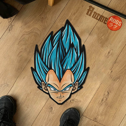 Vegeta Blue Shaped Rugs Custom Anime Dragon Ball Carpets Room Decor Mats-Animerugs