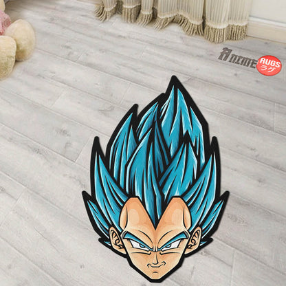 Vegeta Blue Shaped Rugs Custom Anime Dragon Ball Carpets Room Decor Mats-Animerugs