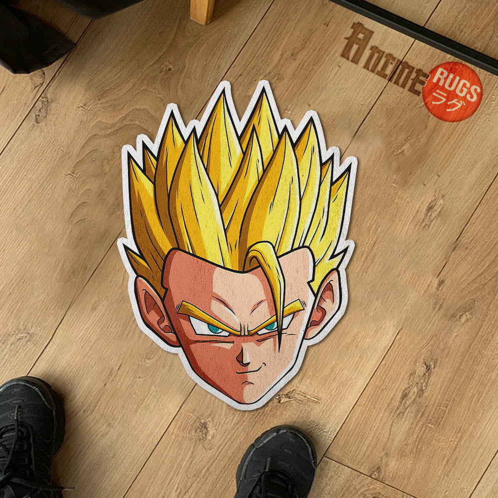 Gohan Shaped Rugs Custom Anime Dragon Ball Carpets Room Decor Mats-Animerugs